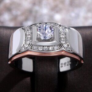 💞Trendy Design Shiny Zircon Gem Chunky Fashion Ring for Women, MARR9233